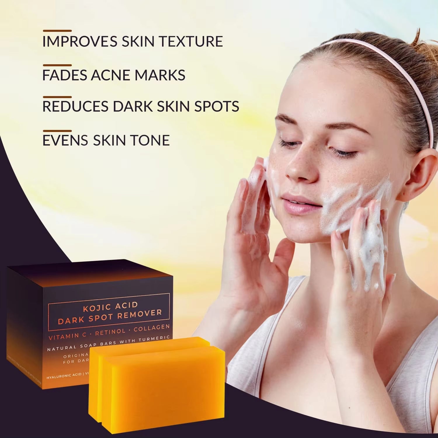 Kojic Acid Dark Spot Remover Whitening Soap 