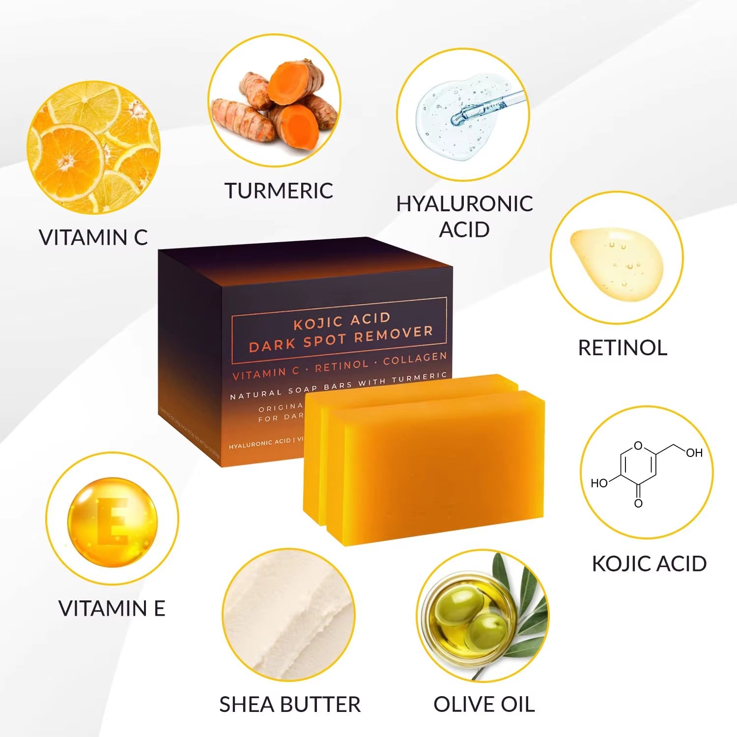 Kojic Acid Dark Spot Remover Whitening Soap 