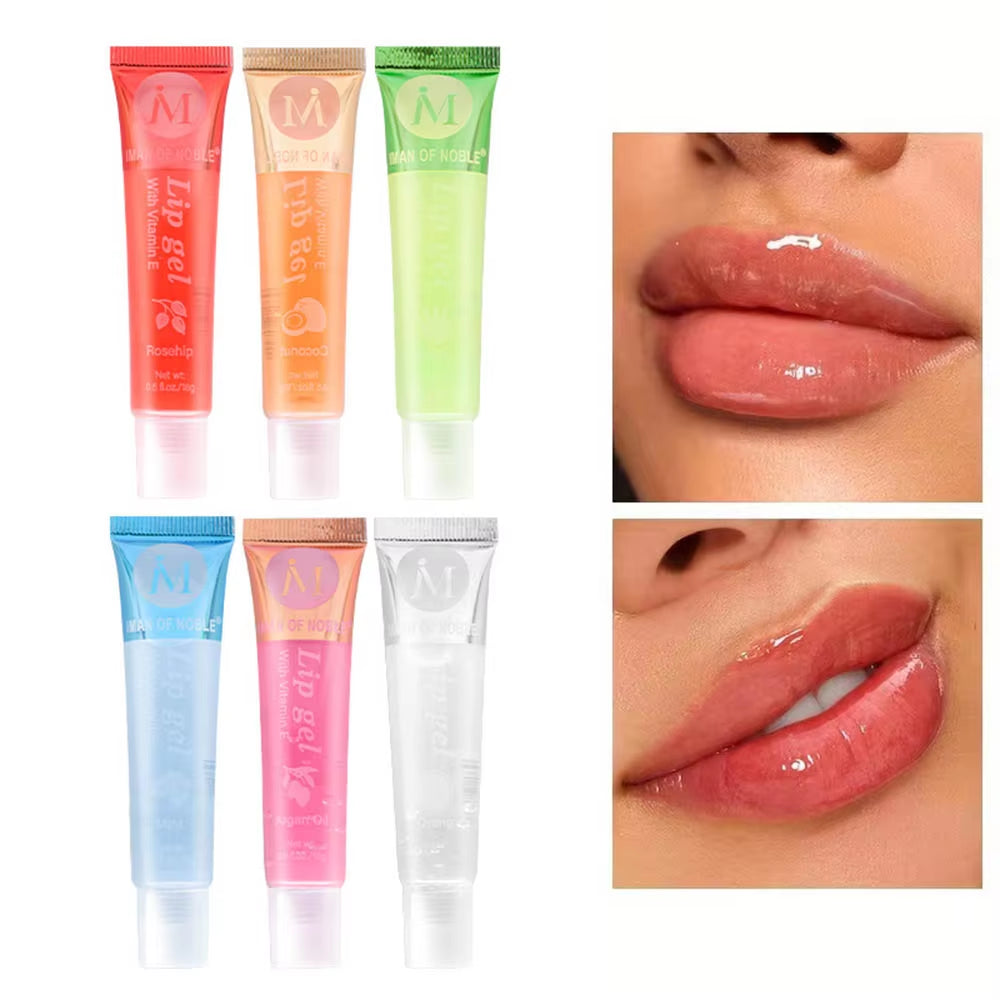 6Pcs Fruity Flavor Hydrating Moisturizing Lip Gloss 